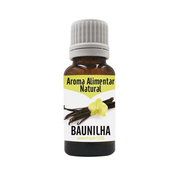 Aroma Alimentar Natural Baunilha 20ml - Elegante - Crisdietética
