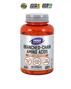 NOW Sports BCAA - Branched Chain Amino Acids 120 Capsules - Celeiro da Saúde Lda