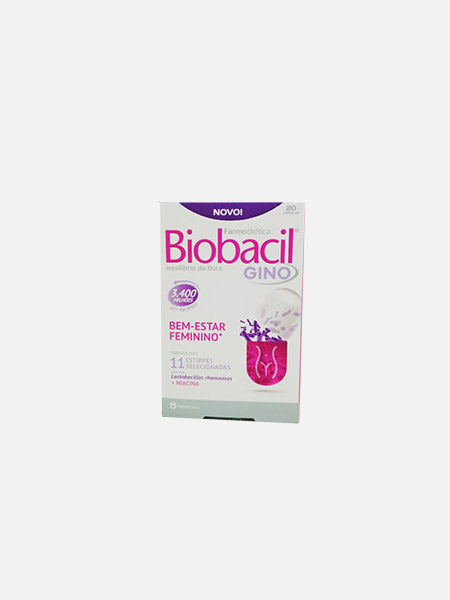 Biobacil Gino 20 Cápsulas - Farmodietica - Crisdietética