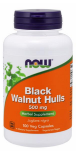 Black Walnut Hulls 100 capsules- Now - Crisdietética