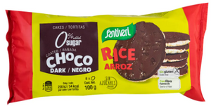 Galettes de Riz Complet au Chocolat Noir 8 Unités - Santiveri - Crisdietética