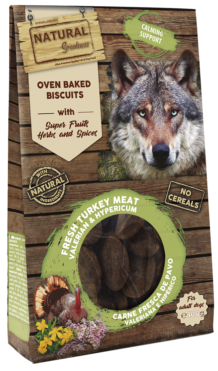 Dog Oven Baked Biscuit Calming Support 100g - Natural Greatness - Crisdietética