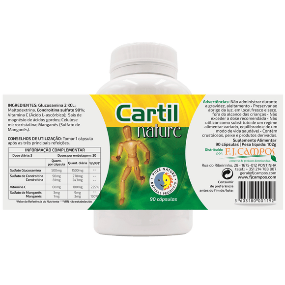 Cartil Nature 90 Cápsulas - Pure Nature - Crisdietética