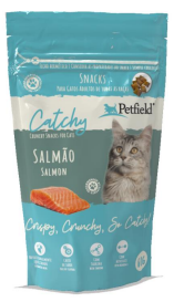 Snack Gato Catchy Salmão 60g - Petfield - Crisdietética