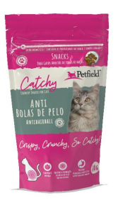 Snack Gato Catchy Hairball 60g - Petfield - Crisdietética