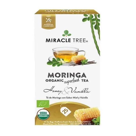 Chá de Moringa com Mel e Baunilha 25 Saquetas - Miracle Tree - Crisdietética