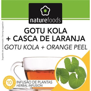Gotu Kola Tea and Orange Peel 10 Sachets - Naturefoods - Crisdietética