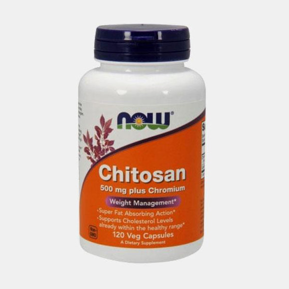 Chitosan 500mg Plus Chromium 120 cápsulas - Now - Crisdietética