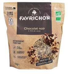 Muesli com Chocolate Preto 450 gr - Favrichon - Crisdietética