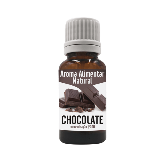 Aroma Alimentar Natural Chocolate 20ml - Elegante - Crisdietética
