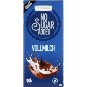 Cioccolato al Latte Senza Zucchero 80g - Frankonia - Crisdietética