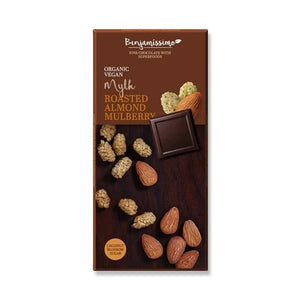 Chocolate Ecológico de Almendras y Moras 70g - Benjamíssimo - Crisdietética
