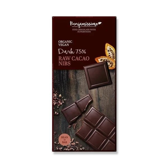 Chocolate Preto 75% 70g - Benjamíssimo - Crisdietética