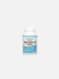 Aceite de hígado de bacalao 1000mg 90 Cápsulas - Natures Aid - Crisdietética