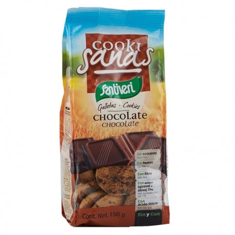 Cooki Sanas Bolachas de Chocolate 150g - Santiveri - Crisdietética