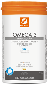 Omega 3 Triple Action 180 Kapseln - Biofil - Crisdietética