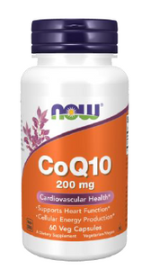 Co-Enzyme Q10 200mg 60 Cápsulas- Now - Crisdietética