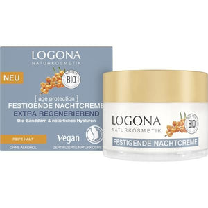 Extra Regenerating Night Cream Bio Hyaluronic Acid Age Protection 50 ml - Logona - Chrysdietética