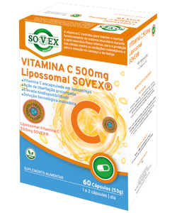 Vitamina C 500mg Lipossomal 60 Cápsulas - Sovex - Crisdietética