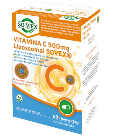 Vitamina C 500mg Lipossomal 60 Cápsulas - Sovex - Crisdietética