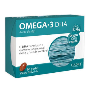 Omega 3 DHA seaweed oil 60 capsules Eladiet - Crisdietética