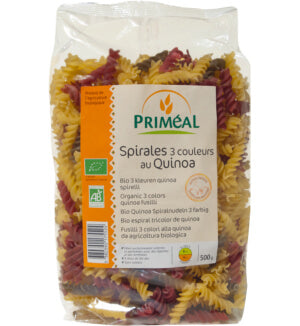 Espirais Tricolores com Quinoa Bio 500g - Primeal - Crisdietética