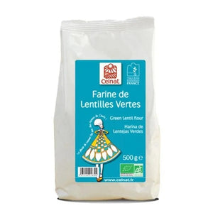 Green Lentils Flour 500g - Celnat - Crisdietética