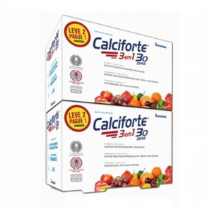 Calciforte 3 in 1 2x30 + 30 Capsules Fharmonat - Crisdietética
