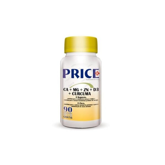 CA + MG + ZN + D3 + Curcuma 90 Comprimidos Price - Crisdietética