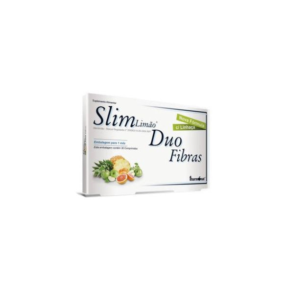 Slim Limão Duo Fibras 30 Comprimidos Fharmonat - Crisdietética
