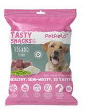 Tasty Snacks Liver Cão 100g- Petfield - Crisdietética