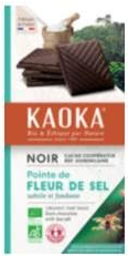 Chocolate Preto 70% Cacau Flor de Sal Biológico 100g - Kaoka - Crisdietética