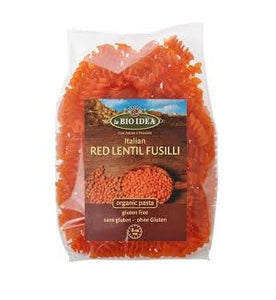 Fusilli Red Lentils Gluten Free 250g - La Bio Idea - Crisdietética