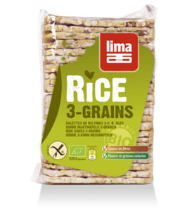 Galetes 3 Cereals Thin Gluten Free Bio 130g - Lima - Crisdietética
