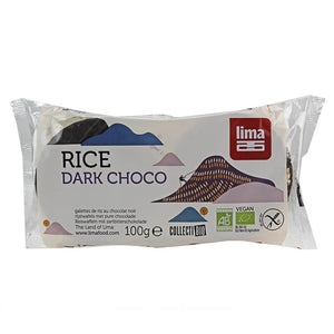 Galetes Arroz com Chocolate Preto Sem Glúten Bio 100g - Lima - Crisdietética
