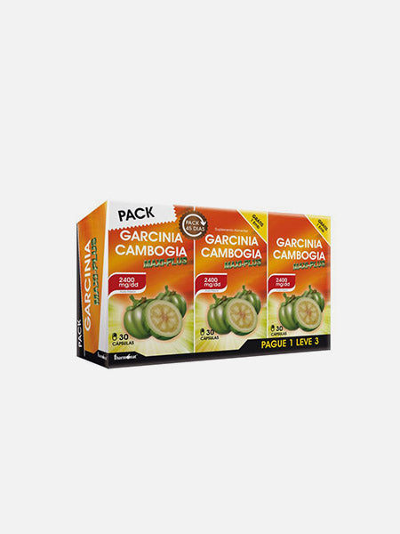 Garcinia Cambogia Triple Maxi Plus (Leve 3 Pague 1) 30+30+30 Cápsulas - Fharmonat - Crisdietética