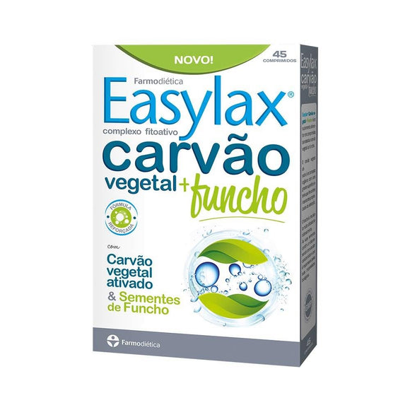 Easylax Carvão Vegetal + Funcho 45 Comprimidos - Farmodietica - Crisdietética
