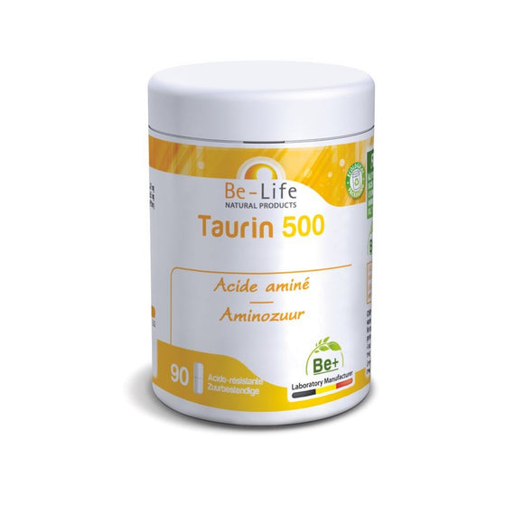 Taurina 500 90 Cápsulas - Be-Life - Crisdietética