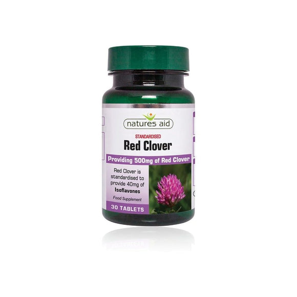 Red Clover (Trevo Vermelho) 500 mg 30 Comprimidos - Natures Aid - Crisdietética