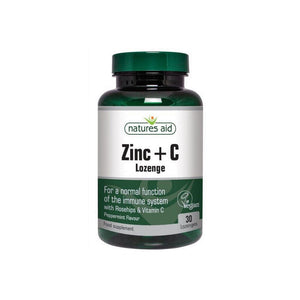 Zinc + Vitamin C + Roseira 30 Tablets - Natures Aid - Chrysdietética