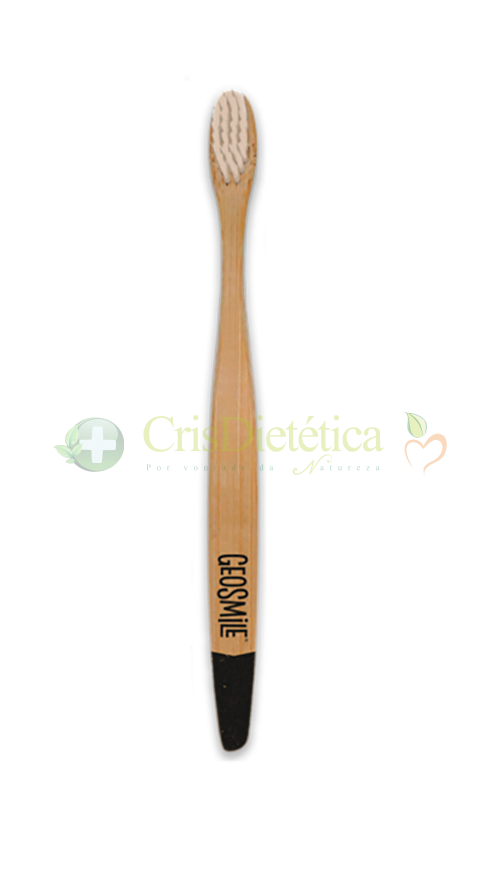 Escova Dentária Bambu Adulta Preta - Geosmile - Crisdietética