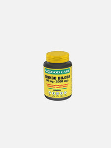 Ginkgo Biloba 60mg 3000mg 60 capsules - Good Care - Crisdietética