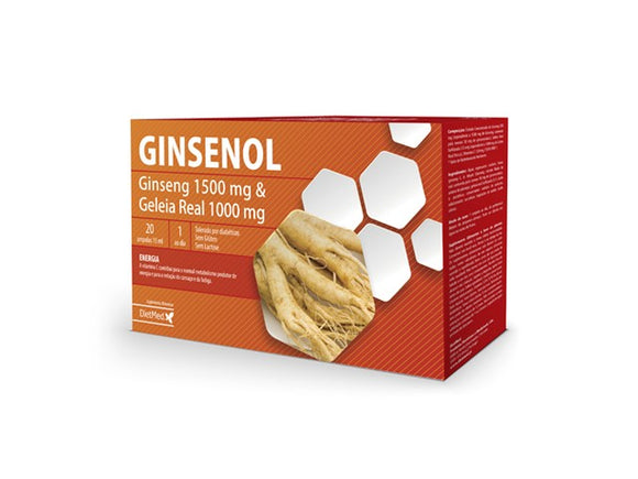 Ginsenol 20 ampolas 15ml - Dietmed - Crisdietética