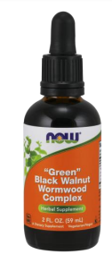 "Green" Black Walnut Wormwood Complex 59 ml - Now - Chrysdietética