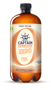Zero Ginger and Lemon 1Lt Biological Kombucha - The Gusty Captain - Chrysdietética