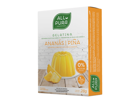 Gelatina Ananas Zero 28g - All Pura - Crisdietética