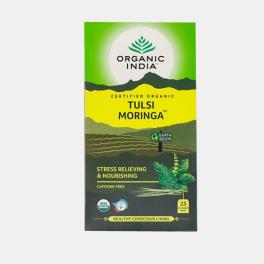 Infusão Bio Tulsi Moringa 25 Saquetas - Organic India - Crisdietética