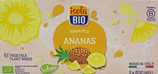 Sumo de Ananás 3x200ml - Isola Bio - Crisdietética
