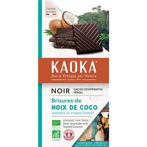 Cioccolato Fondente 58% Cacao con Cocco Biologico 100g - Kaoka - Crisdietética