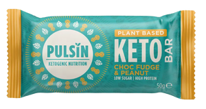 Keto Bar Choc Fudge & Peanut 50g- Pulsin - Crisdietética